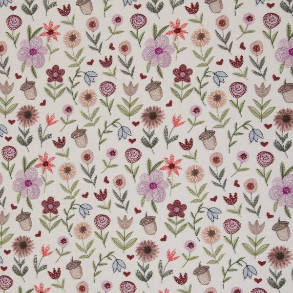 Frencht Terry Stickblumenoptik von Swafing